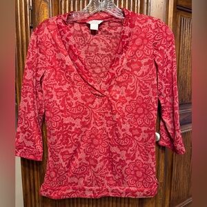 Christopher & Banks Red Floral Blouse
Size small